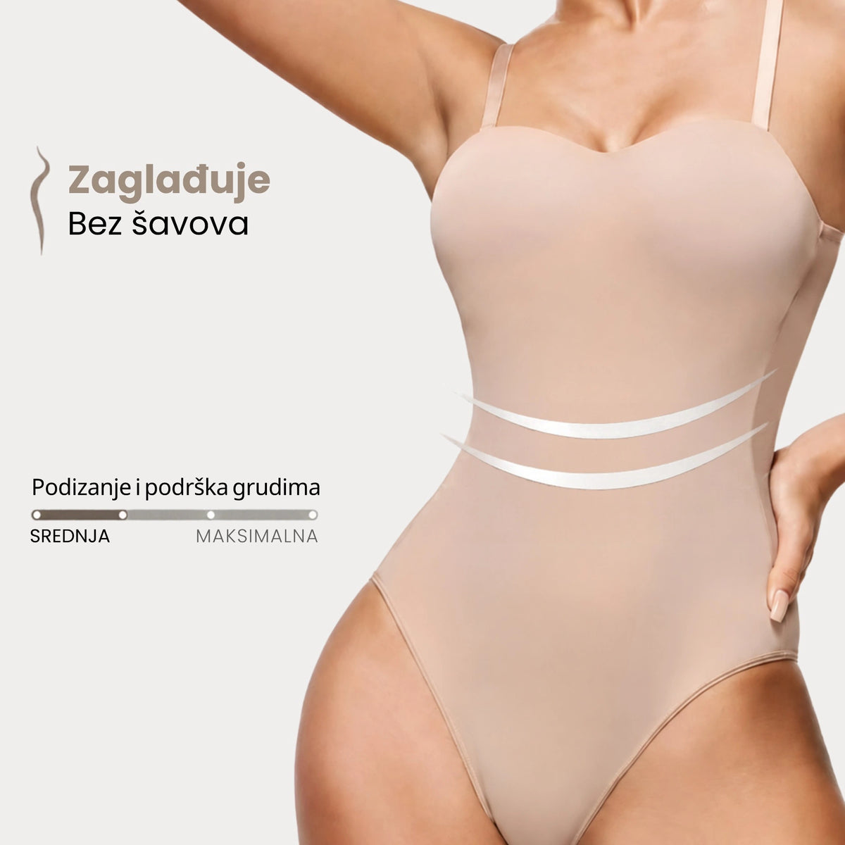Bodi steznik bez šavova – Zagladi stomak i istakni struk